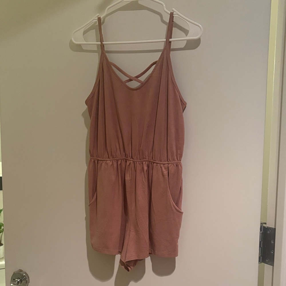 Pink Strappy Romper